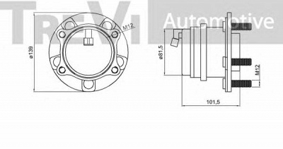 TREVI AUTOMOTIVE wb2231 -  Комплект подшипника ступицы колеса
